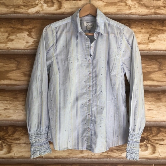 Vintage Christopher & Banks smocked blouse size small - Picture 5 of 12